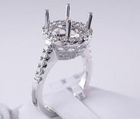 .78 CTW DIAMOND SEMI-SET ENGAGEMENT RING WHITE GOLD