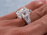 8.23 CTW EMERALD CUT DIAMOND ENGAGEMENT RING