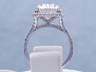 8.33 CTW CUSHION CUT DIAMOND ENGAGEMENT RING 