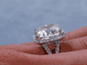 8.33 CTW CUSHION CUT DIAMOND ENGAGEMENT RING 