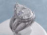 8.53 CTW PEAR SHAPE DIAMOND ENGAGEMENT RING D  I1