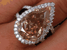 8.66 CTW PEAR SHAPE DIAMOND ENGAGEMENT RING CHOCOLATE SI2