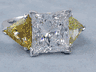 8.69 CTW PRINCESS CUT DIAMOND ENGAGEMENT RING H SI2