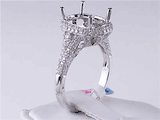 .80 CTW DIAMOND SEMI-SET ENGAGEMENT RING WHITE GOLD