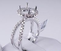 .80 CTW DIAMOND SEMI-SET ENGAGEMENT RING WHITE GOLD