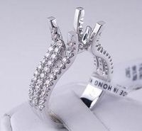 .80 CTW DIAMOND SEMI-SET ENGAGEMENT RING WHITE GOLD