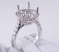.81 CTW DIAMOND SEMI-SET ENGAGEMENT RING WHITE GOLD