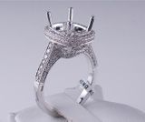 .82 CTW DIAMOND SEMI-SET ENGAGEMENT RING WHITE GOLD