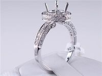 .82 CTW DIAMOND SEMI-SET ENGAGEMENT RING WHITE GOLD