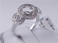 .83 CTW DIAMOND SEMI-SET ENGAGEMENT RING WHITE GOLD