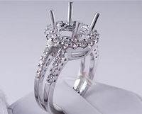 .83 CTW DIAMOND SEMI-SET ENGAGEMENT RING WHITE GOLD