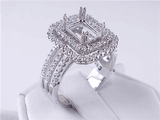 .84 CTW DIAMOND SEMI-SET ENGAGEMENT RING WHITE GOLD