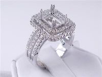 .84 CTW DIAMOND SEMI-SET ENGAGEMENT RING WHITE GOLD