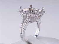 .85 CTW DIAMOND SEMI-SET ENGAGEMENT RING WHITE GOLD