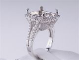 .85 CTW DIAMOND SEMI-SET ENGAGEMENT RING WHITE GOLD