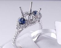 .86 CTW DIAMOND SEMI-SET ENGAGEMENT RING WHITE GOLD