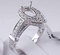 .87 CTW DIAMOND SEMI-SET ENGAGEMENT RING WHITE GOLD