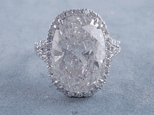 9.00 CTW OVAL CUT DIAMOND ENGAGEMENT RING G SI2