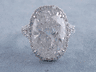 9.00 CTW OVAL CUT DIAMOND ENGAGEMENT RING G SI2