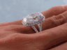 9.00 CTW OVAL CUT DIAMOND ENGAGEMENT RING G SI2
