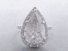 9.00 CTW PEAR SHAPE DIAMOND ENGAGEMENT RING H I1