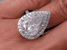 9.00 CTW PEAR SHAPE DIAMOND ENGAGEMENT RING H I1
