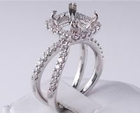 .90 CTW DIAMOND SEMI-SET ENGAGEMENT RING WHITE GOLD