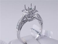 .94 CTW DIAMOND SEMI-SET ENGAGEMENT RING WHITE GOLD