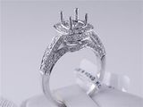 .94 CTW DIAMOND SEMI-SET ENGAGEMENT RING WHITE GOLD