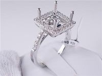 .94 CTW DIAMOND SEMI-SET ENGAGEMENT RING WHITE GOLD