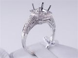 .95 CTW DIAMOND SEMI-SET ENGAGEMENT RING WHITE GOLD