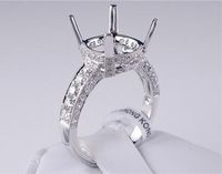 .95 CTW DIAMOND SEMI-SET ENGAGEMENT RING WHITE GOLD