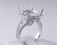 .97 CTW DIAMOND SEMI-SET ENGAGEMENT RING WHITE GOLD
