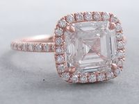 Asscher Cut Rings with Accent Diamonds