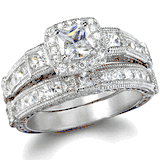 Diamond Wedding Ring & Engagement Ring Sets