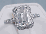 Emerald Cut Rings With Accent Diamonds