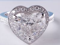 Heart Shape Rings With Accent Diamonds