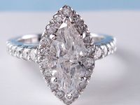 Marquise Cut Rings With Accent Diamonds