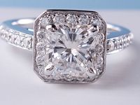 Radiant Cut Rings With Accent Diamonds