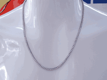 TENNIS CHAIN 18 CARATS LAB GROWN DIAMOINDS 24 INCHES WHITE GOLD 14K
