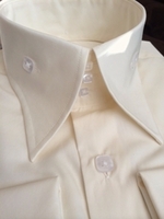Angelino Ivory High collar Shirt Slim fit 4XL (5XL slimfit)