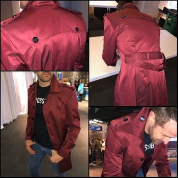 Raspberry Trench Coat 