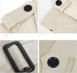 Modern Trench Coat Details View