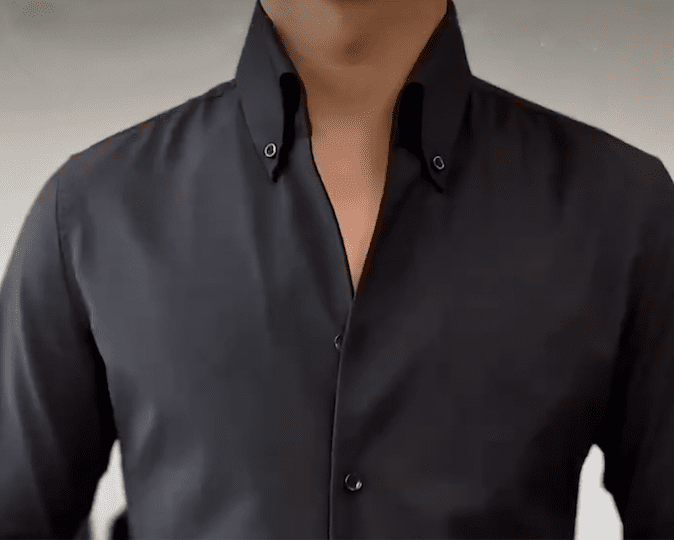 high low button up shirt