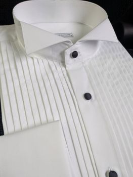MorCouture Formal Deluxe Tuxedo Wing Collar Shirt