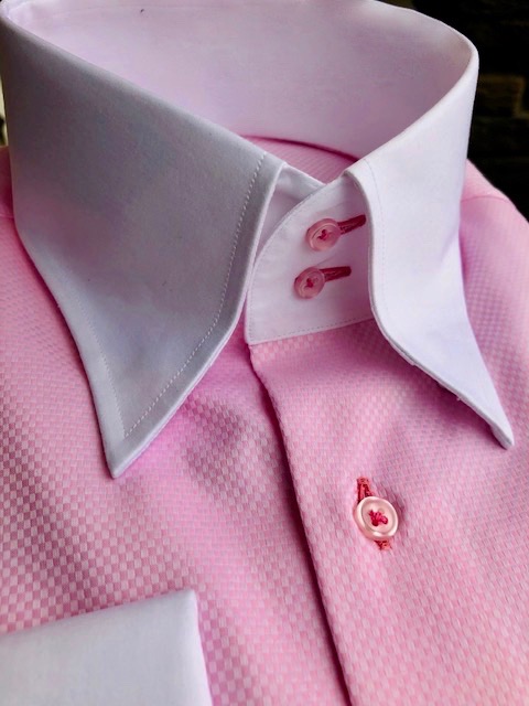 MorCouture White Casanova Collar Shirt – 100% Cotton, Button-Front, Long Sleeve, Hidden Placket