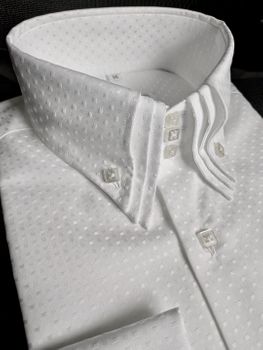 MorCouture Shadow Cube Triple High Collar Shirt