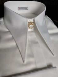 MorCouture White Couture Shirt with Hand Cuffs MorCouture White Couture Shirt with Hand Cuffs