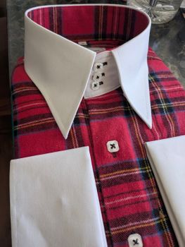 MorCouture Scotch Palid High Collar Shirt M(15.5 - 16)