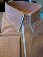 MorCouture Salmon White Trim Shirt XL(17 - 17.5) MorCouture Salmon White Trim Shirt XL(17 - 17.5)